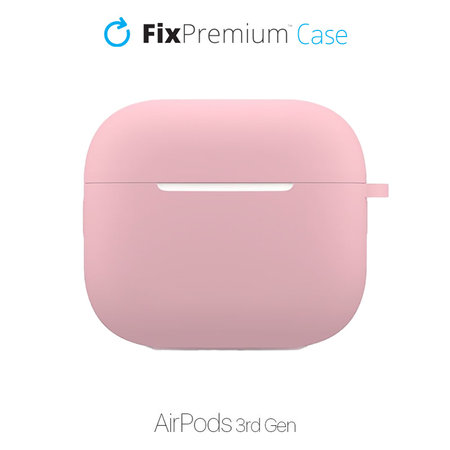 FixPremium - Silikonové Pouzdro pro AirPods 3, růžová