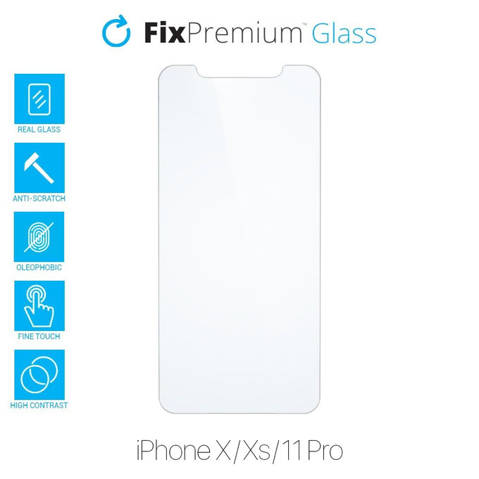 FixPremium Glass - Tvrzené sklo pro iPhone X, XS a 11 Pro
