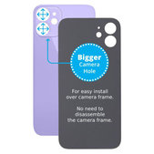 Apple iPhone 12 Mini - Sklo Zadního Housingu se Zvětšeným Otvorem na Kameru (Purple)