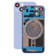 Apple iPhone 14 - Sklo Zadního Housingu + Sklíčko Kamery + Kovová Destička + Magsafe Magnet (Blue)