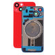 Apple iPhone 14 - Sklo Zadního Housingu + Sklíčko Kamery + Kovová Destička + Magsafe Magnet (Red)