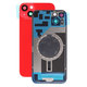 Apple iPhone 14 Plus - Sklo Zadního Housingu + Sklíčko Kamery + Kovová Destička + Magsafe Magnet (Red)