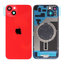 Apple iPhone 14 Plus - Sklo Zadního Housingu + Sklíčko Kamery + Kovová Destička + Magsafe Magnet (Red)