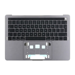 Apple MacBook Pro 13" A1989 (Mid 2018 - Mid 2019) - Horní Rám Klávesnice + Klávesnice UK + Touch Bar + Mikrofón + Reproduktory (Space Gray)