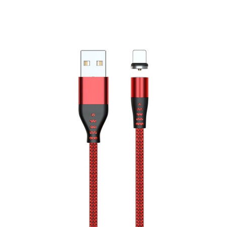 FixPremium - Lightning / USB Magnetický Kabel (2m), červená