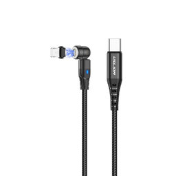 FixPremium - Lightning / USB Magnetický Kabel (1m), černá