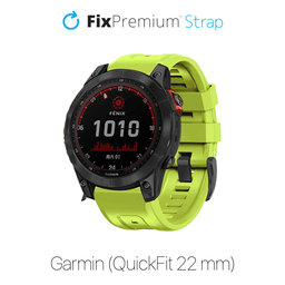 FixPremium - Silikónový Remienok pro Garmin (QuickFit 22mm), zelený