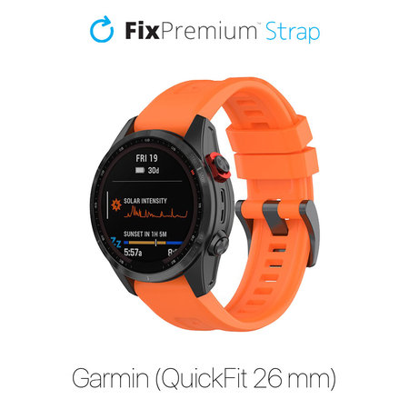 FixPremium - Silikónový Remienok pro Garmin (QuickFit 26mm), oranžový