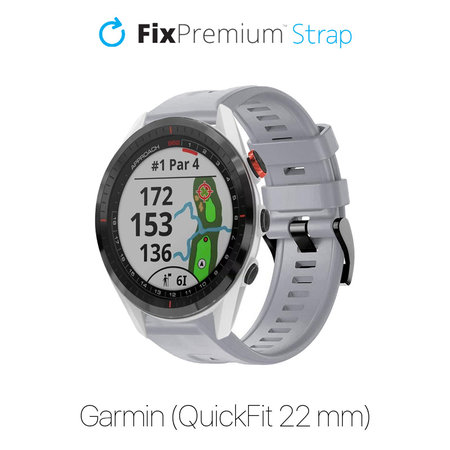 FixPremium - Silikónový Remienok pro Garmin (QuickFit 22mm), šedý