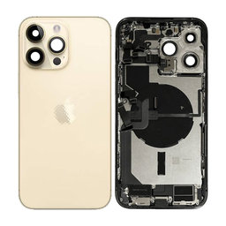 Apple iPhone 14 Pro Max - Zadní Housing s Malými Díly (Gold)