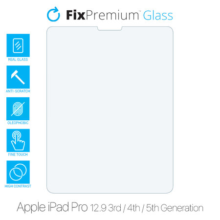 FixPremium Glass - Tvrzené sklo pro Apple iPad Pro 12.9" (3rd Gen 2018, 4th Gen 2020, 5th Gen 2021, 6th Gen 2022)