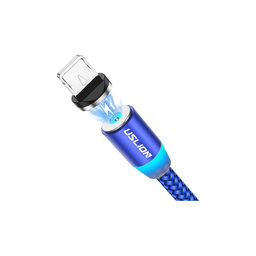 USLION - Lightning / USB Magnetický Kabel (1m), modrá
