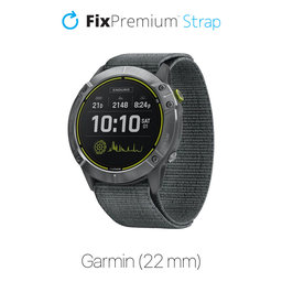 FixPremium - Nylonový Řemínek pro Garmin (22mm), šedá