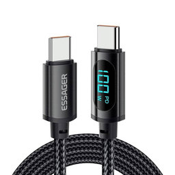 FixPremium - USB-C / USB-C Kabel s Fukncií Power Delivery (1m), černá