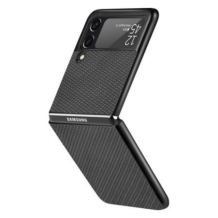 FixPremium - Pouzdro Carbon pro Samsung Galaxy Z Flip 4, černá