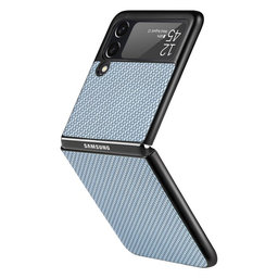 FixPremium - Pouzdro Carbon pro Samsung Galaxy Z Flip 3, modrá