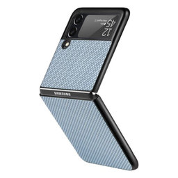 FixPremium - Pouzdro Carbon pro Samsung Galaxy Z Flip 4, modrá