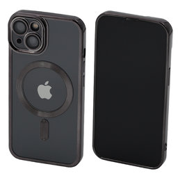 FixPremium - Pouzdro Crystal s MagSafe pro iPhone 13 a 14, černá