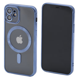 FixPremium - Pouzdro Crystal s MagSafe pro iPhone 12, modrá