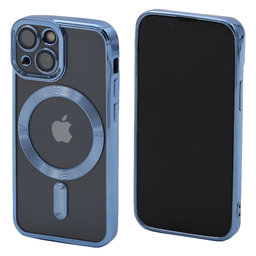 FixPremium - Pouzdro Crystal s MagSafe pro iPhone 13 mini, modrá