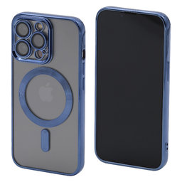 FixPremium - Pouzdro Crystal s MagSafe pro iPhone 14 Pro, modrá