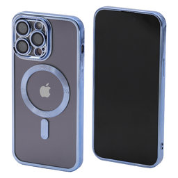 FixPremium - Pouzdro Crystal s MagSafe pro iPhone 14 Pro Max, modrá
