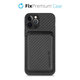 FixPremium - Pouzdro Carbon s MagSafe Wallet pro iPhone 12 Pro Max, černá