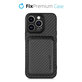 FixPremium - Pouzdro Carbon s MagSafe Wallet pro iPhone 13 Pro Max, černá