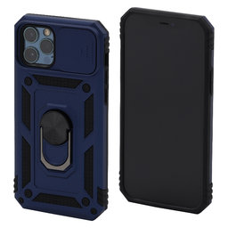 FixPremium - Pouzdro CamShield pro iPhone 12 a 12 Pro, modrá