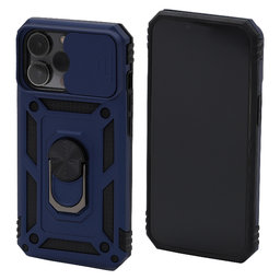 FixPremium - Pouzdro CamShield pro iPhone 13 Pro, modrá