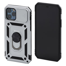 FixPremium - Pouzdro CamShield pro iPhone 12 a 12 Pro, bílá