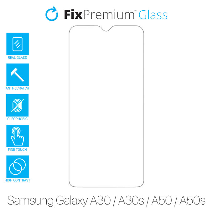 FixPremium Glass - Tvrzené sklo pro Samsung Galaxy A30, A30s, A50 a A50s