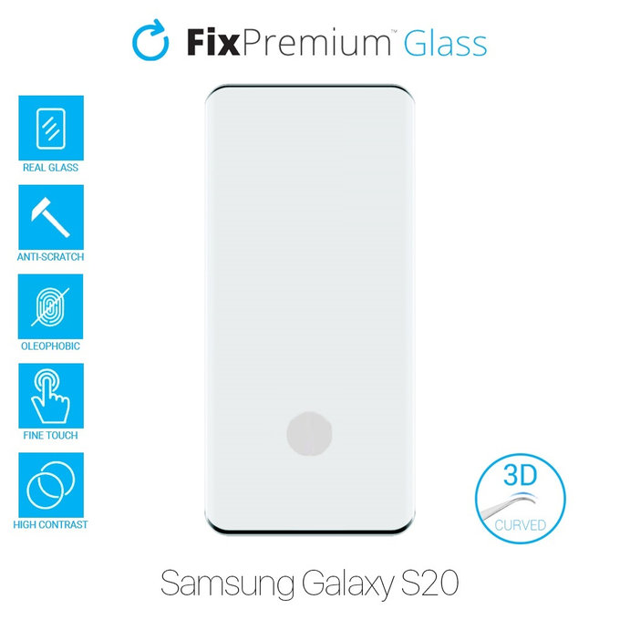 FixPremium Glass - 3D Tvrzené Sklo pro Samsung Galaxy S20
