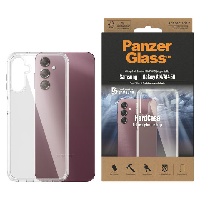 Pouzdro HardCase AB pro Samsung Galaxy A14/A14 5G, Transparentní, PanzerGlass