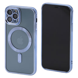 FixPremium - Pouzdro Crystal s MagSafe pro iPhone 12 Pro, modrá