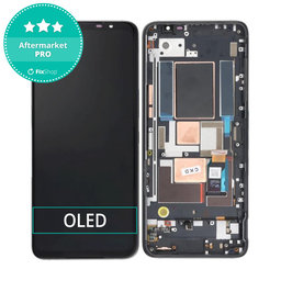 Asus ROG Phone 5s ZS676KS, 5s Pro ZS676KS-1A - LCD Displej + Dotykové Sklo + Rám (Phantom Black) OLED