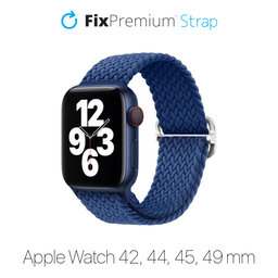 FixPremium - Řemínek Solo Loop pro Apple Watch (42, 44, 45 a 49mm), dark blue