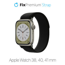 FixPremium - Řemínek Trail Loop pro Apple Watch (38, 40 a 41mm), černá