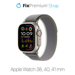 FixPremium - Řemínek Trail Loop pro Apple Watch (38, 40 a 41mm), šedá