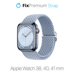 FixPremium - Řemínek Solo Loop pro Apple Watch (38, 40 a 41mm), light blue