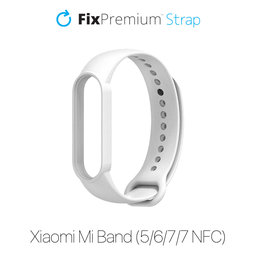 FixPremium - Silikonový Řemínek pro Xiaomi Mi Band (5/6/7/7 NFC), bílá