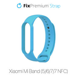 FixPremium - Silikonový Řemínek pro Xiaomi Mi Band (5/6/7/7 NFC), modrá