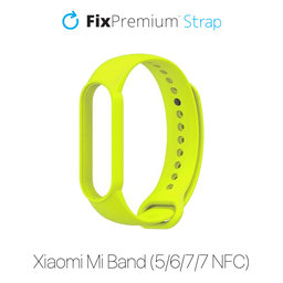 FixPremium - Silikonový Řemínek pro Xiaomi Mi Band (5/6/7/7 NFC), žlutá