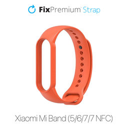 FixPremium - Silikonový Řemínek pro Xiaomi Mi Band (5/6/7/7 NFC), červená