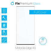 FixPremium Glass - 3D Tvrzené Sklo pro Motorola Edge 40