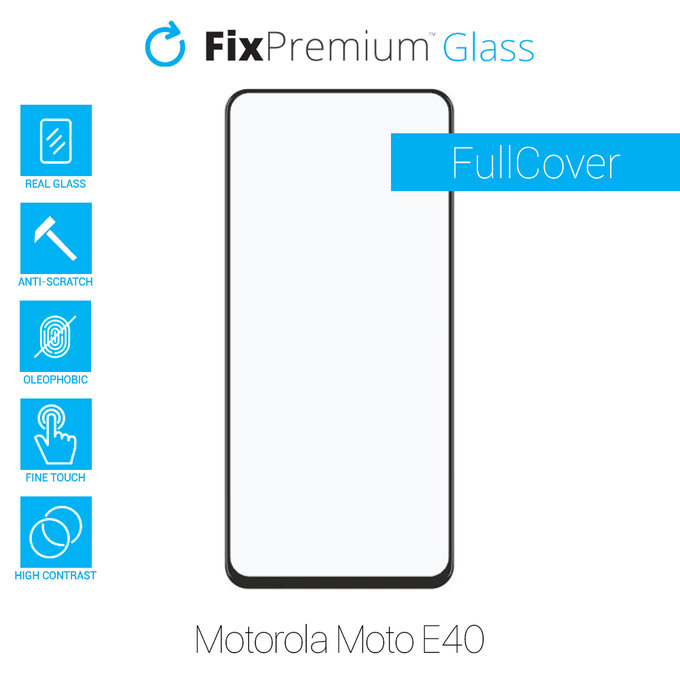 FixPremium FullCover Glass - Tvrzené Sklo pro Motorola Moto E40