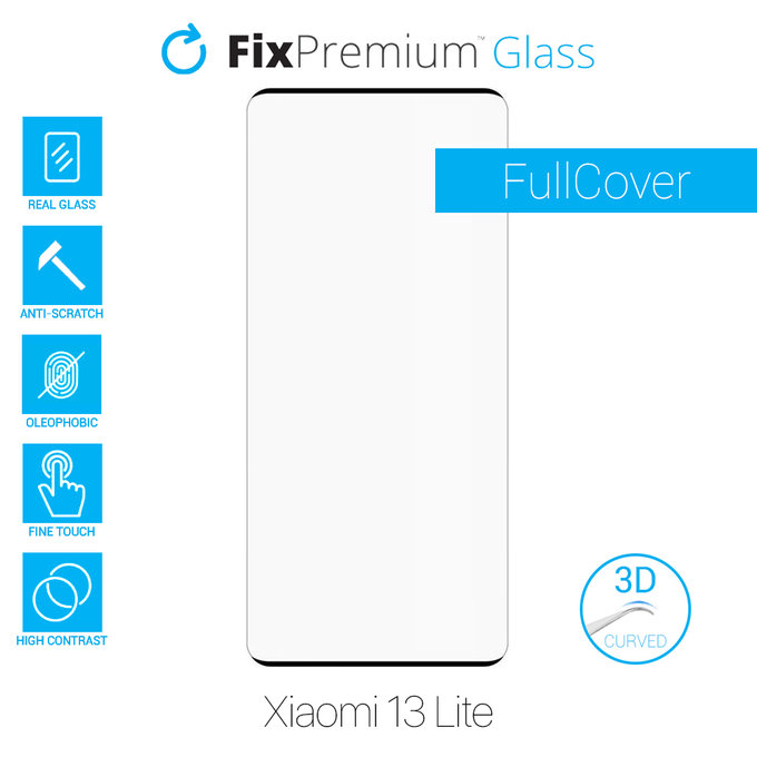 FixPremium FullCover Glass - Tvrzené Sklo pro Xiaomi 13 Lite