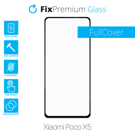 FixPremium FullCover Glass - Tvrzené Sklo pro Poco X5