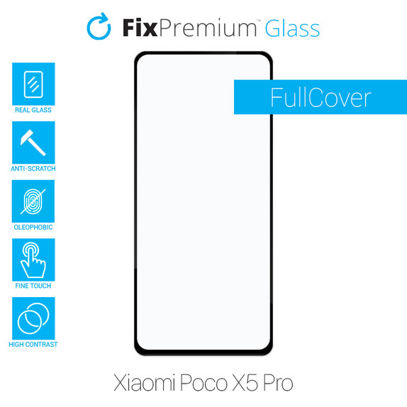 FixPremium FullCover Glass - Tvrzené Sklo pro Poco X5 Pro