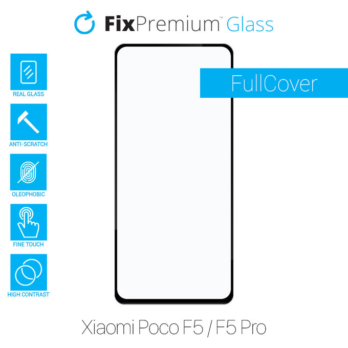FixPremium FullCover Glass - Tvrzené Sklo pro Poco F5 a F5 Pro